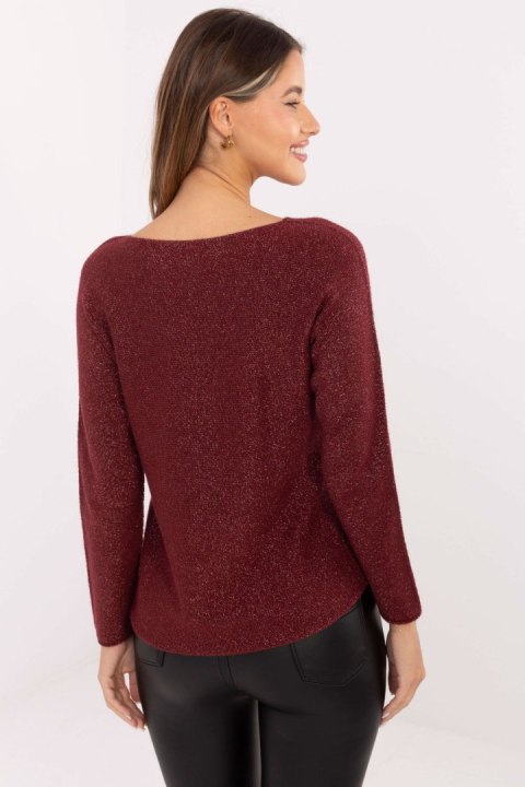 Sweter Damski Model IT-SW-0110.84 Bordo - Rue Paris Rue Paris
