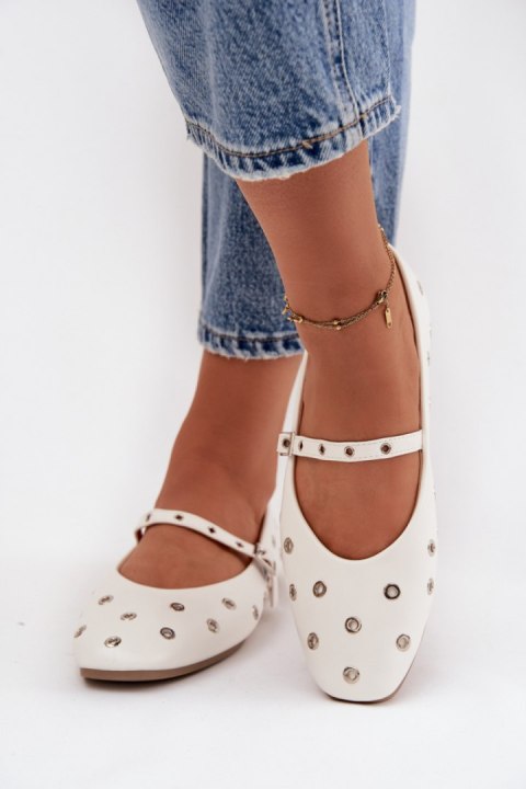 Baleriny Model Marivon 21-41 White - Step in style Step in style