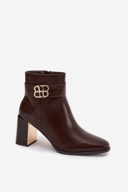 Botki Model Galinne D8292 Czekolada - Step in style Step in style