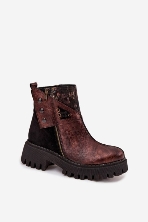 Botki Model Maciejka 06140-02 Brown - Step in style Step in style