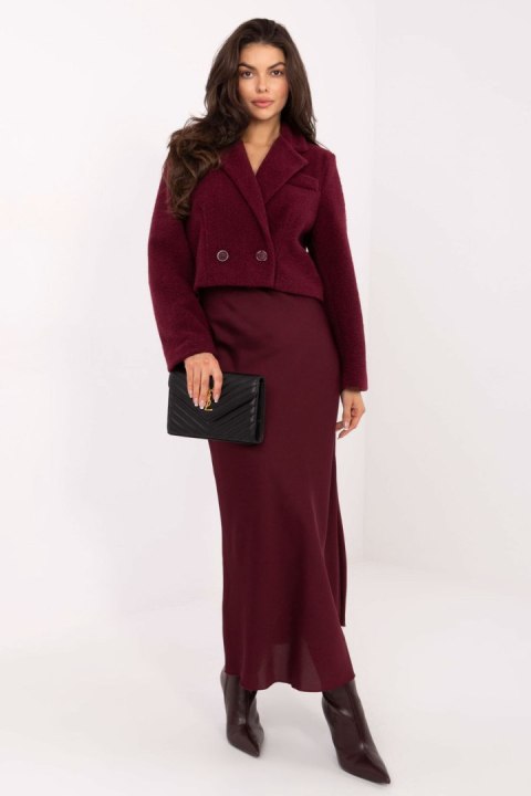 Płaszcz Damski Model IT-KR-FL9730.23 Bordo - Rue Paris Rue Paris