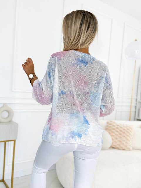 534-2 Sweterek oversize - pastelowy wzór