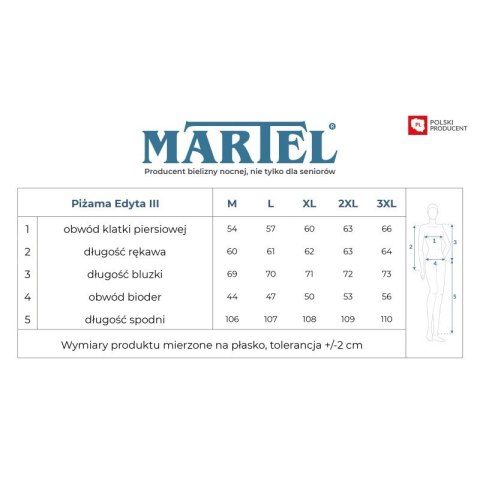 PIŻAMA DAMSKA EDYTA III 258 MARTEL