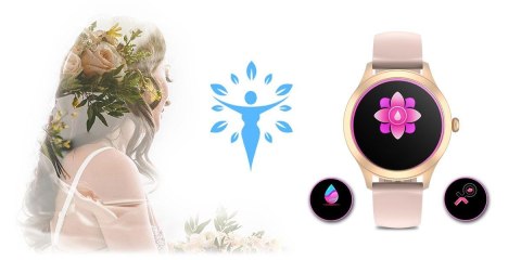 Damski SMARTWATCH G.Rossi SW014G-3 Różowe złoto, Silikonowy pasek Damski SMARTWATCH G.Rossi SW014G-3 Różowe złoto, Silikonowy pasek