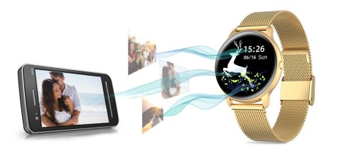 Damski SMARTWATCH G.Rossi SW015-5 Złoty Damski SMARTWATCH G.Rossi SW015-5 Złoty