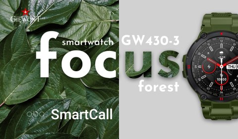 Smartwatch Giewont Focus SmartCall GW430-3 - Forest Smartwatch Giewont Focus SmartCall GW430-3 - Forest