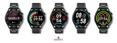 Smartwatch Giewont Vertex SmartCall GW450-2 Carbon/Carbon Leather Smartwatch Giewont Vertex SmartCall GW450-2 Carbon/Carbon Leather