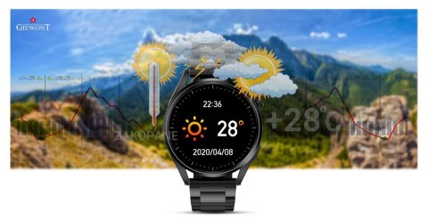 Smartwatch Giewont Vertex SmartCall GW450-2 Carbon/Carbon Leather Smartwatch Giewont Vertex SmartCall GW450-2 Carbon/Carbon Leather