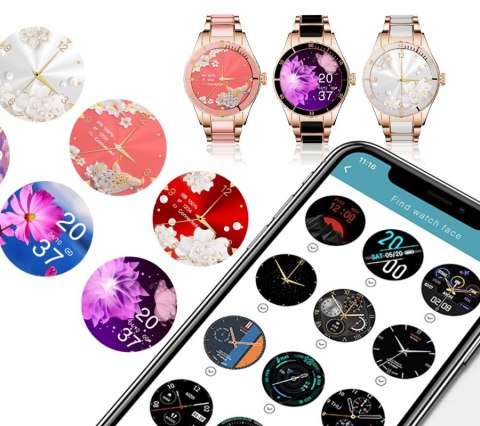 Smartwatch Damski Rubicon RNCE82 Różowy Smartwatch Damski Rubicon RNCE82 Różowy