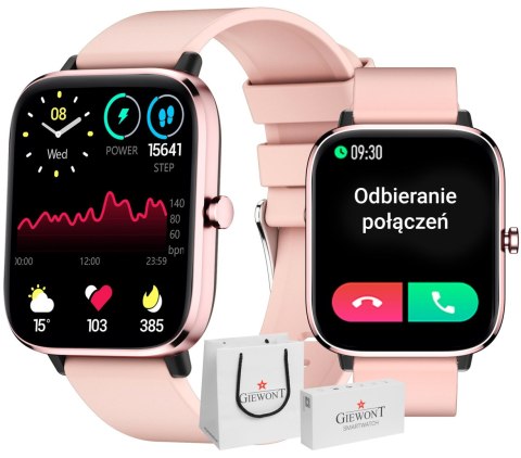 Smartwatch Giewont Dynamic SmartCall GW230-1 - Rose Gold/Powder Pink Smartwatch Giewont Dynamic SmartCall GW230-1 - Rose Gold/Powder Pink