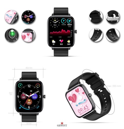 Smartwatch Giewont Dynamic SmartCall GW230-2 - Carbon/Carbon Smartwatch Giewont Dynamic SmartCall GW230-2 - Carbon/Carbon