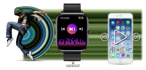Smartwatch Giewont Dynamic SmartCall GW230-2 - Carbon/Carbon Smartwatch Giewont Dynamic SmartCall GW230-2 - Carbon/Carbon