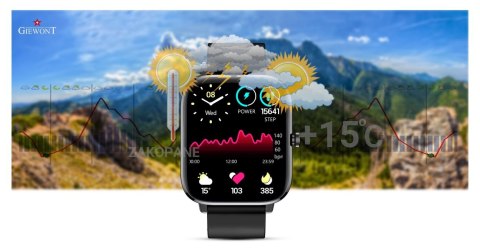 Smartwatch Giewont Dynamic SmartCall GW230-2 - Carbon/Carbon Smartwatch Giewont Dynamic SmartCall GW230-2 - Carbon/Carbon