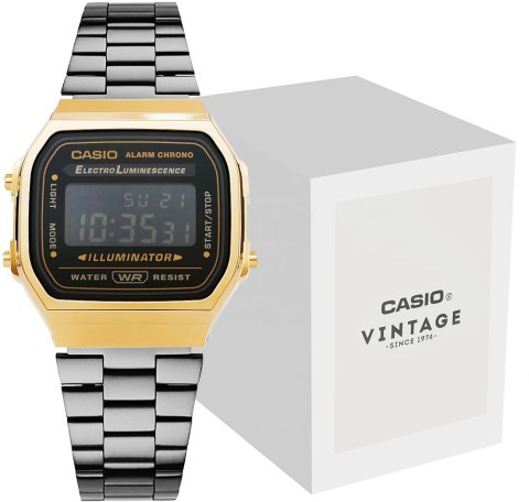 Zegarek Męski CASIO A168WEGB-1BEF + BOX Zegarek Męski CASIO A168WEGB-1BEF + BOX