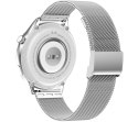 Smartwatch Damski Rubicon RNCF02-1 Srebrno-Srebrny + Czarny Silikonowy Pasek Smartwatch Damski Rubicon RNCF02-1 Srebrno-Srebrny + Czarny Silikonowy Pasek