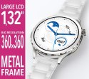 Smartwatch Damski Rubicon RNCF02-1 Srebrno-Srebrny + Czarny Silikonowy Pasek Smartwatch Damski Rubicon RNCF02-1 Srebrno-Srebrny + Czarny Silikonowy Pasek