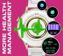 Smartwatch Damski Rubicon RNCF02-1 Srebrno-Srebrny + Czarny Silikonowy Pasek Smartwatch Damski Rubicon RNCF02-1 Srebrno-Srebrny + Czarny Silikonowy Pasek