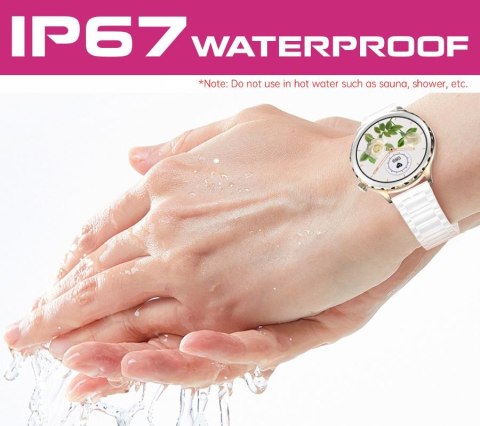 Smartwatch Damski Rubicon RNCF02-1 Srebrno-Srebrny + Czarny Silikonowy Pasek Smartwatch Damski Rubicon RNCF02-1 Srebrno-Srebrny + Czarny Silikonowy Pasek