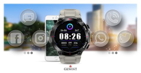 Smartwatch Giewont Pionier GPS GW460-3 - Light Stone Smartwatch Giewont Pionier GPS GW460-3 - Light Stone