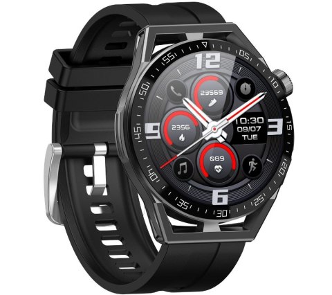 Smartwatch Rubicon RNCE88-1 Czarny- Czarny Pasek Silikonowy + Czarny Pasek Skórzany Smartwatch Rubicon RNCE88-1 Czarny- Czarny Pasek Silikonowy + Czarny Pasek Skórzany