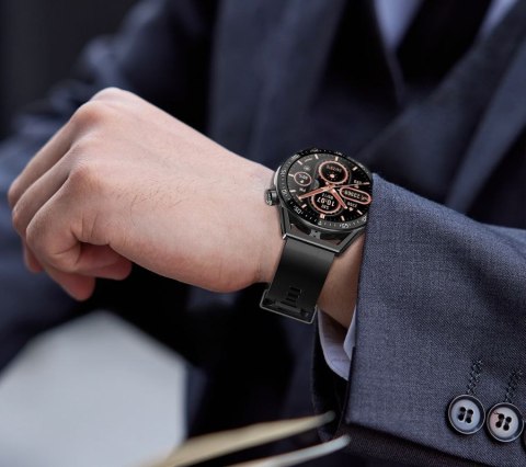 Smartwatch Rubicon RNCE88-1 Czarny- Czarny Pasek Silikonowy + Czarny Pasek Skórzany Smartwatch Rubicon RNCE88-1 Czarny- Czarny Pasek Silikonowy + Czarny Pasek Skórzany