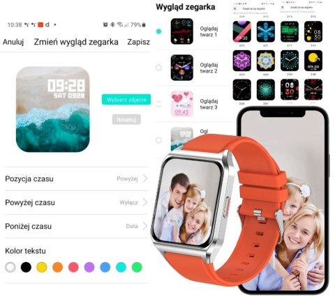 Smartwatch Rubicon RNCE89-3 Złoto-Różowy Smartwatch Rubicon RNCE89-3 Złoto-Różowy