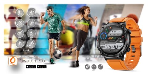 Smartwatch Gravity GT21-2 + Pomarańczowy Pasek Silikonowy Smartwatch Gravity GT21-2 + Pomarańczowy Pasek Silikonowy