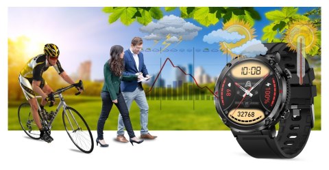 Smartwatch Gravity GT21-2 + Pomarańczowy Pasek Silikonowy Smartwatch Gravity GT21-2 + Pomarańczowy Pasek Silikonowy