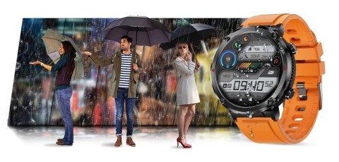 Smartwatch Gravity GT21-2 + Pomarańczowy Pasek Silikonowy Smartwatch Gravity GT21-2 + Pomarańczowy Pasek Silikonowy