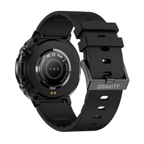 Smartwatch Gravity GT21-3 + Czarny Pasek Silikonowy Smartwatch Gravity GT21-3 + Czarny Pasek Silikonowy