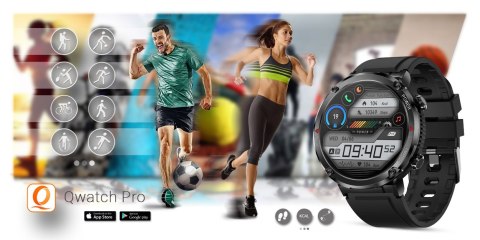 Smartwatch Gravity GT21-3 + Czarny Pasek Silikonowy Smartwatch Gravity GT21-3 + Czarny Pasek Silikonowy