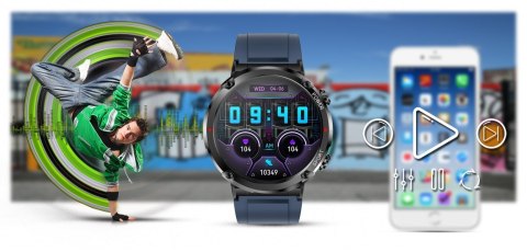 Smartwatch Gravity GT21-5 + Granatowy Pasek Silikonowy Smartwatch Gravity GT21-5 + Granatowy Pasek Silikonowy