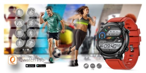 Smartwatch Gravity GT21-6 + Czerwony Pasek Silikonowy Smartwatch Gravity GT21-6 + Czerwony Pasek Silikonowy