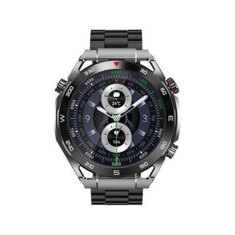 Smartwatch Veltori VT100-1 + Czarny Pasek Silikonowy + Czarny Eko Skóra Smartwatch Veltori VT100-1 + Czarny Pasek Silikonowy + Czarny Eko Skóra
