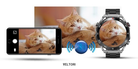 Smartwatch Veltori VT100-1 + Czarny Pasek Silikonowy + Czarny Eko Skóra Smartwatch Veltori VT100-1 + Czarny Pasek Silikonowy + Czarny Eko Skóra