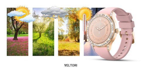 Smartwatch Damski Veltori VT360-1 Różowy Pasek Silikonowy Smartwatch Damski Veltori VT360-1 Różowy Pasek Silikonowy