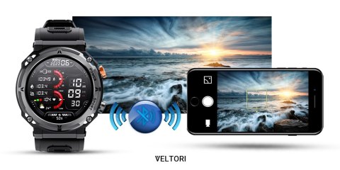 Smartwatch Veltori VT130-1 Czarny Pasek Silikonowy Smartwatch Veltori VT130-1 Czarny Pasek Silikonowy