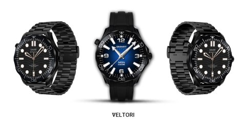 Smartwatch Veltori VT150-1 Czarny Pasek Silikonowy + Czarna Bransoleta Smartwatch Veltori VT150-1 Czarny Pasek Silikonowy + Czarna Bransoleta