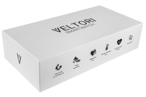 Smartwatch Veltori VT150-1 Czarny Pasek Silikonowy + Czarna Bransoleta Smartwatch Veltori VT150-1 Czarny Pasek Silikonowy + Czarna Bransoleta