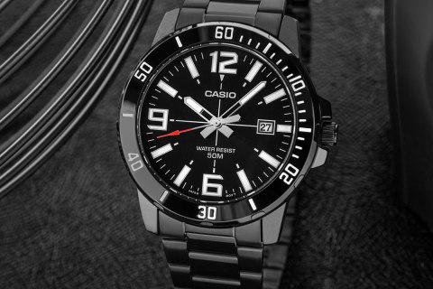 Zegarek Męski Casio MTP-VD01B-1BVUDF + BOX Zegarek Męski Casio MTP-VD01B-1BVUDF + BOX