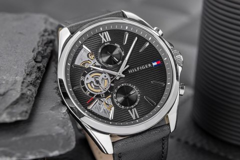 Zegarek Męski Tommy Hilfiger Baker Open Heart 1710644 + BOX Zegarek Męski Tommy Hilfiger Baker Open Heart 1710644 + BOX