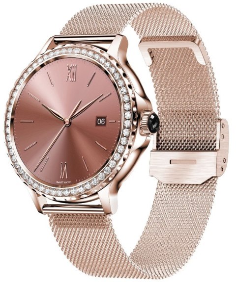 Smartwatch Damski Rubicon RNCF19-1 Różowe Złoto Bransoleta + Pasek Smartwatch Damski Rubicon RNCF19-1 Różowe Złoto Bransoleta + Pasek
