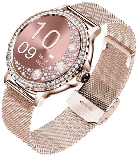 Smartwatch Damski Rubicon RNCF19-1 Różowe Złoto Bransoleta + Pasek Smartwatch Damski Rubicon RNCF19-1 Różowe Złoto Bransoleta + Pasek
