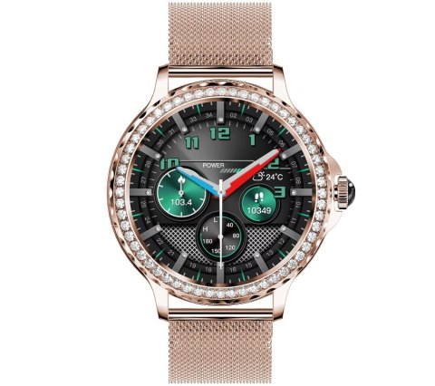 Smartwatch Damski Rubicon RNCF19-1 Różowe Złoto Bransoleta + Pasek Smartwatch Damski Rubicon RNCF19-1 Różowe Złoto Bransoleta + Pasek