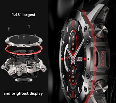 Smartwatch Męski Rubicon RNCF18-1 BLACK Bransoleta + Pasek Smartwatch Męski Rubicon RNCF18-1 BLACK Bransoleta + Pasek