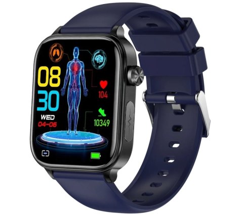 Smartwatch Męski Rubicon RNCF33 BLACK + Pasek Granatowy Smartwatch Męski Rubicon RNCF33 BLACK + Pasek Granatowy
