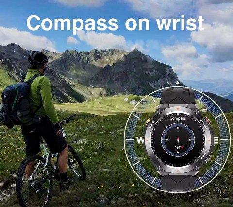 Smartwatch Męski Rubicon RNCF37-1 GPS BLACK Smartwatch Męski Rubicon RNCF37-1 GPS BLACK