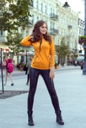 262-1 Bluza z kapturem i kieszonkami - kolor musztardowy 262-1 Bluza z kapturem i kieszonkami - kolor musztardowy