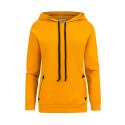 262-1 Bluza z kapturem i kieszonkami - kolor musztardowy 262-1 Bluza z kapturem i kieszonkami - kolor musztardowy