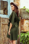 287-13 SOFIA Sukienka motyl - KHAKI 287-13 SOFIA Sukienka motyl - KHAKI